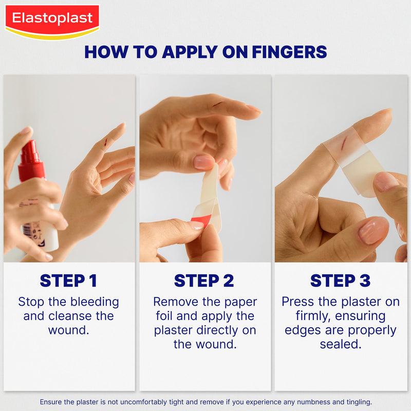Elastoplast hydrocolloid finger plasters 10 pack, imported from the UK