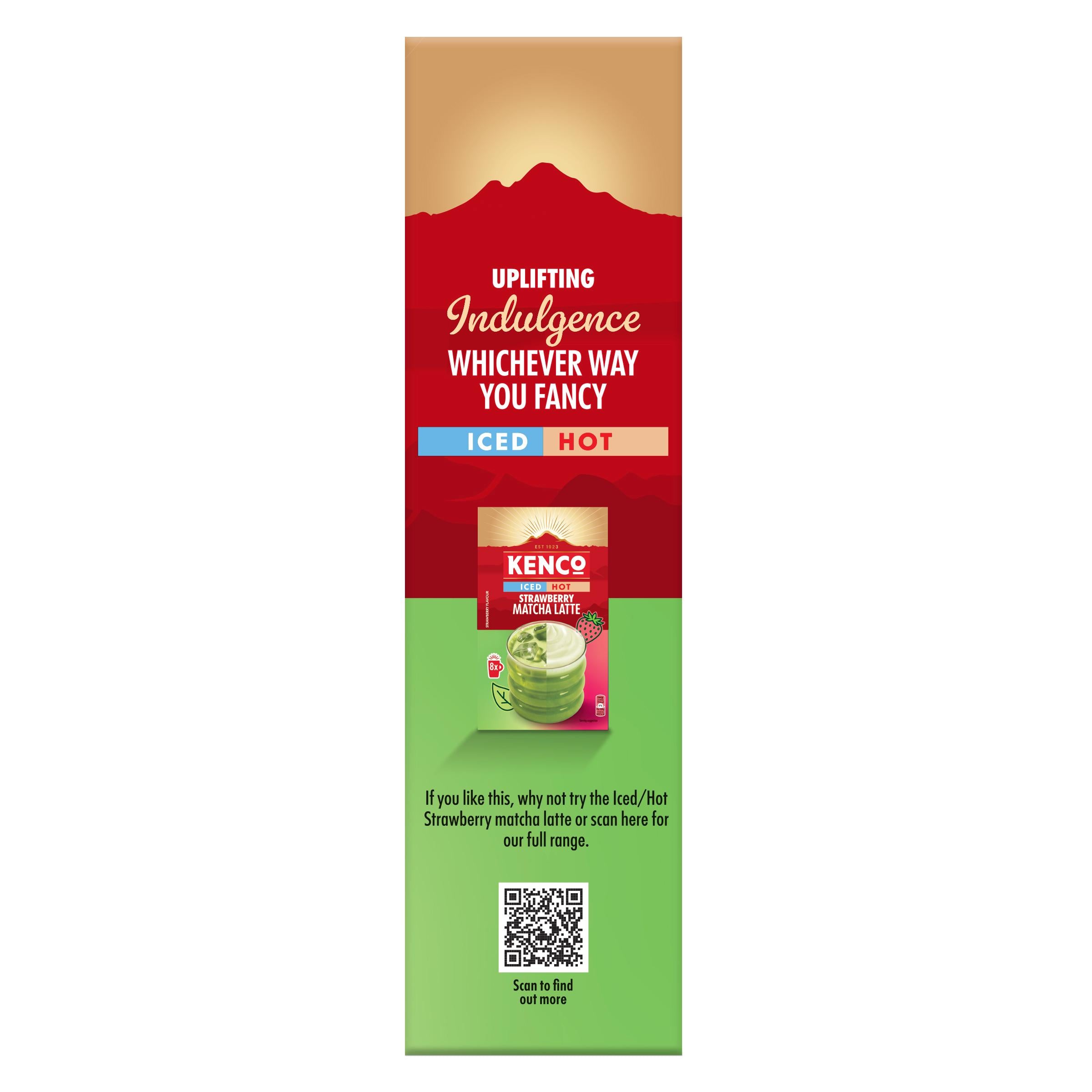 Kenco Vanilla Matcha Latte sachets 8 pack, imported from the UK