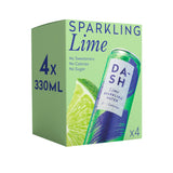 Dash Lime Sparkling Water 4 x 330ml - British product