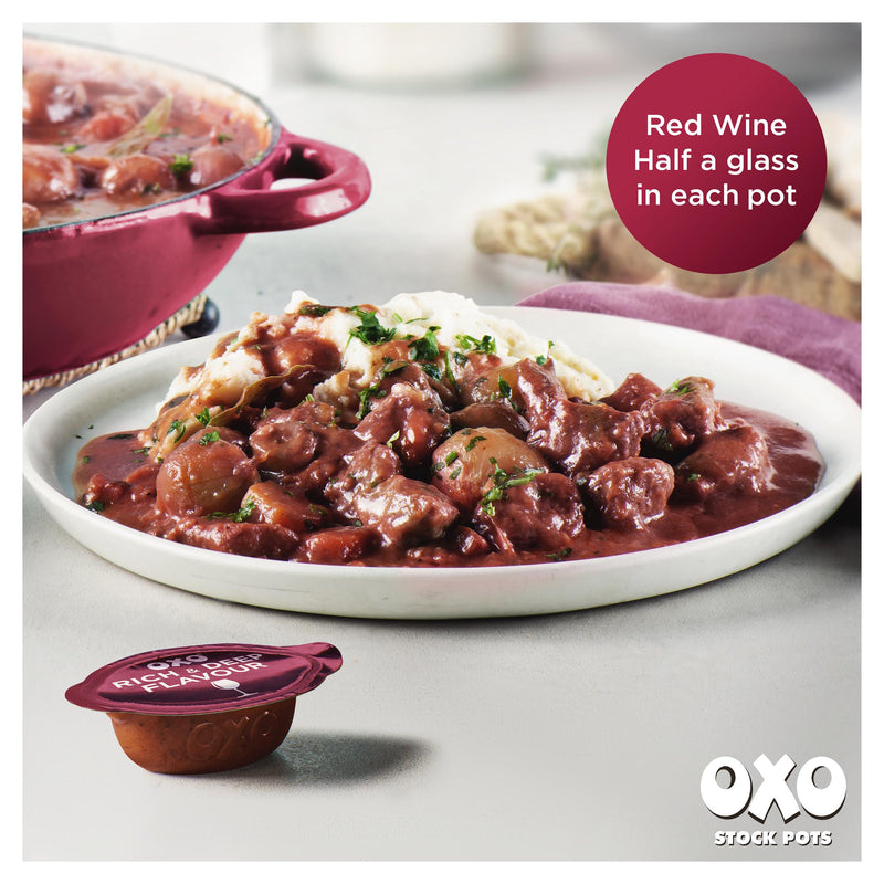 Oxo Red Wine Stock Pot 4 packs of 20g, imported from the UK