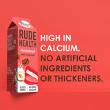 Rude Health hazelnut drink with calcium 1L (British brand)