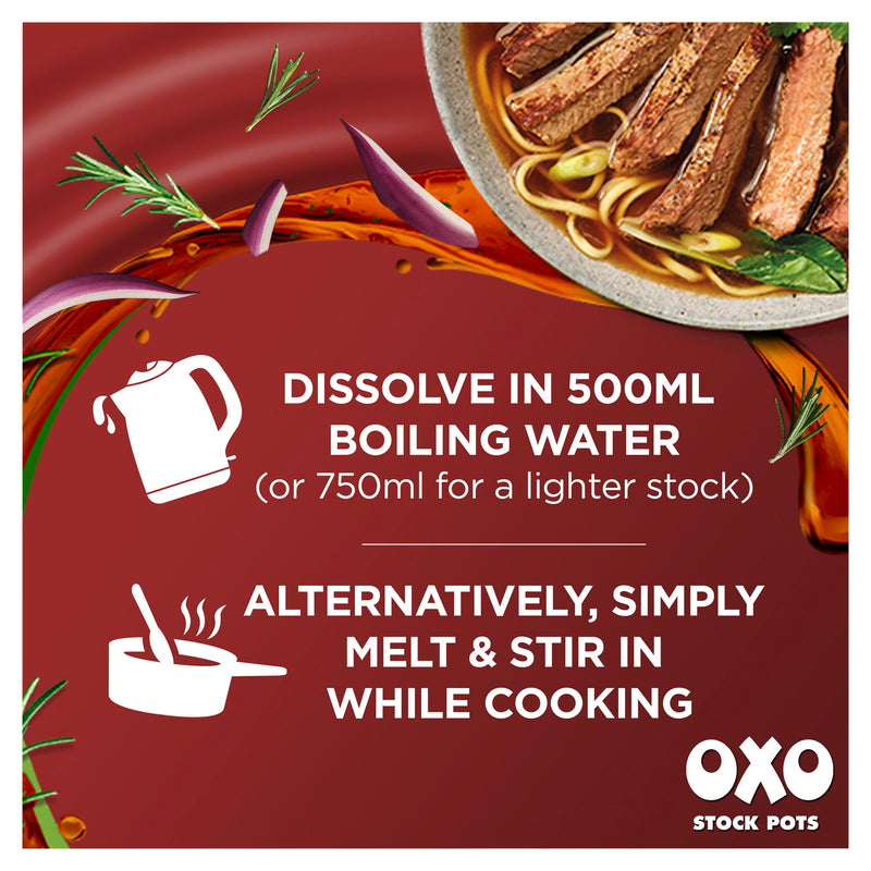 OXO Reduced Salt Beef Stock Pots 80g (British brand)
