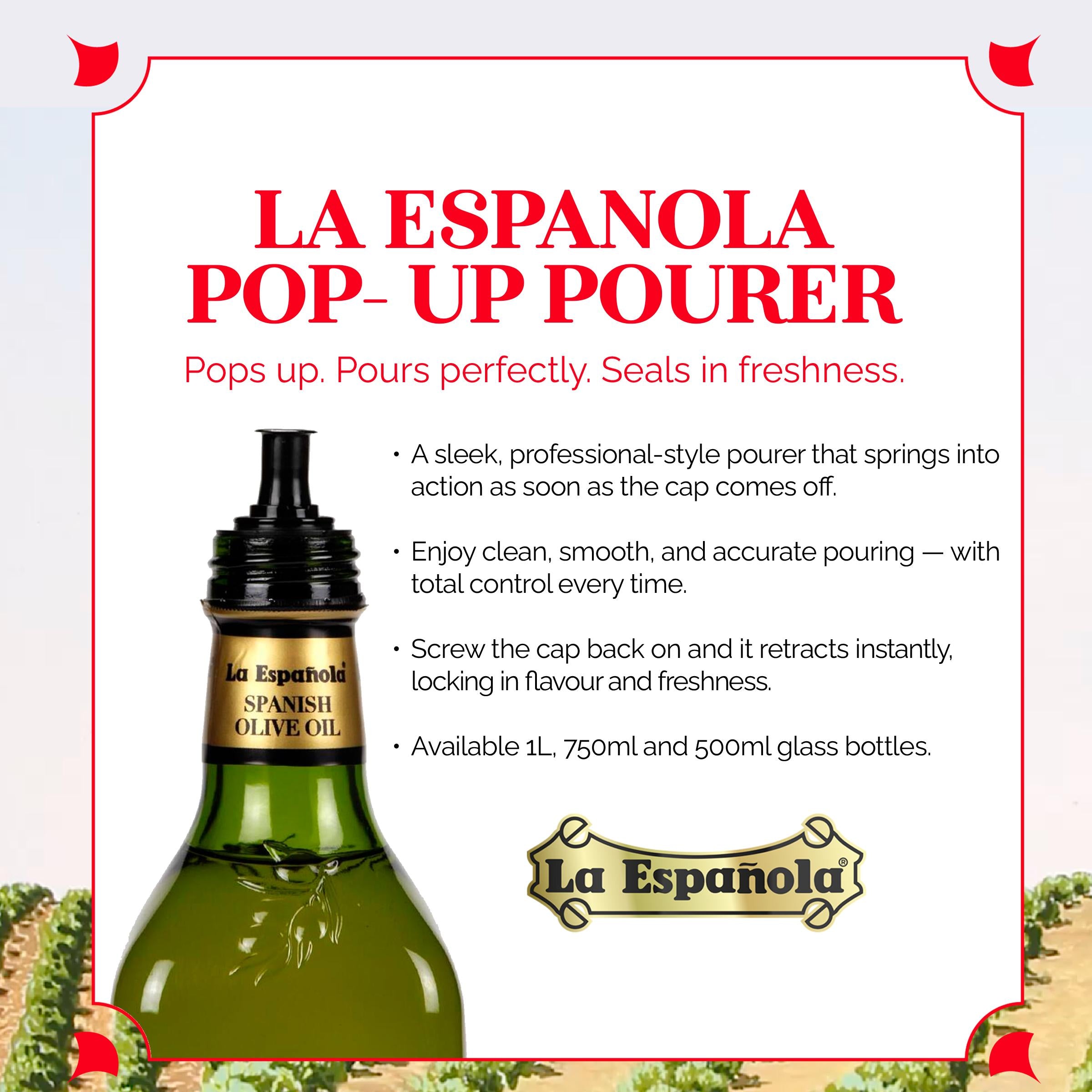 La Española extra virgin olive oil 750ml bottle, UK version