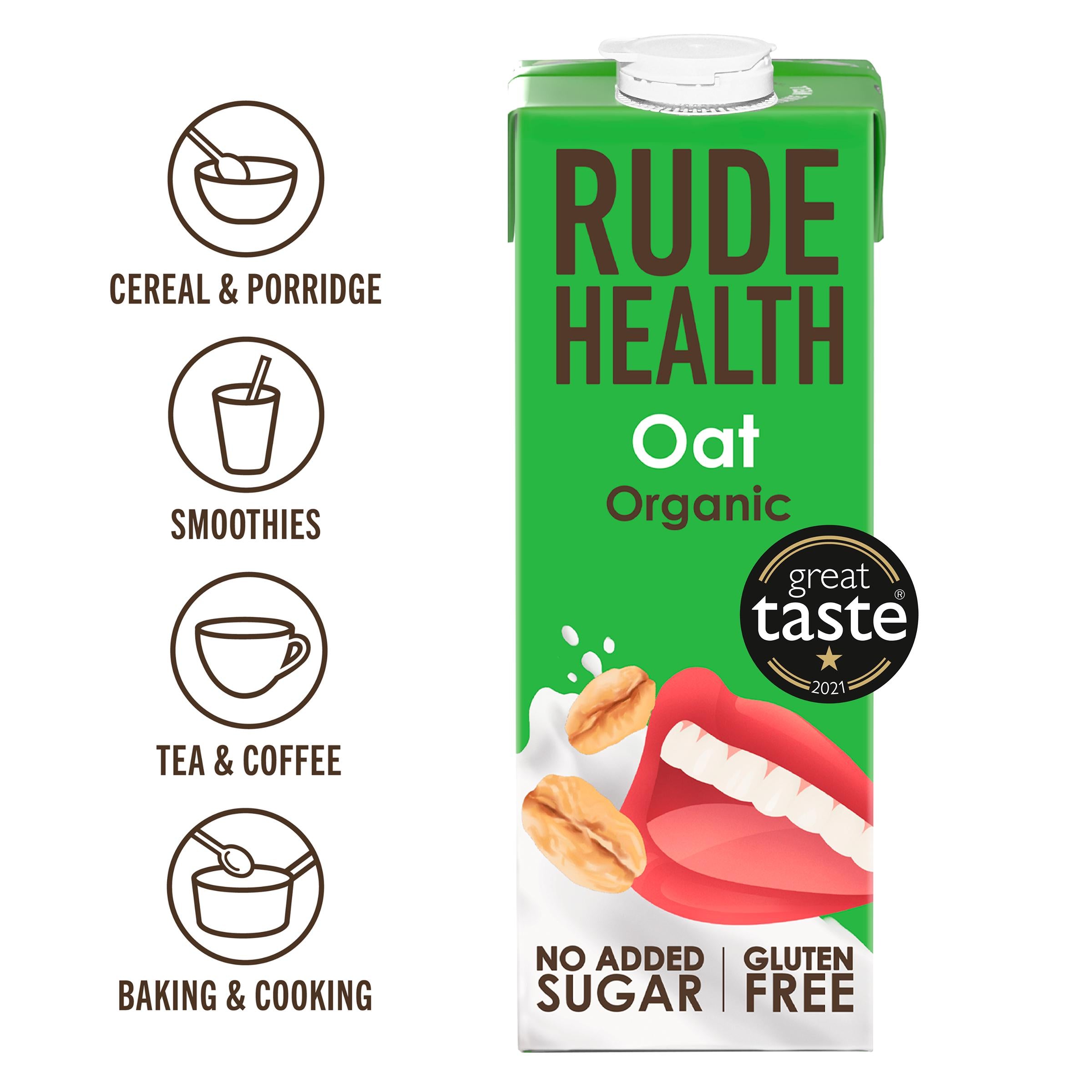 Rude Health organic oat drink 1L (British brand)
