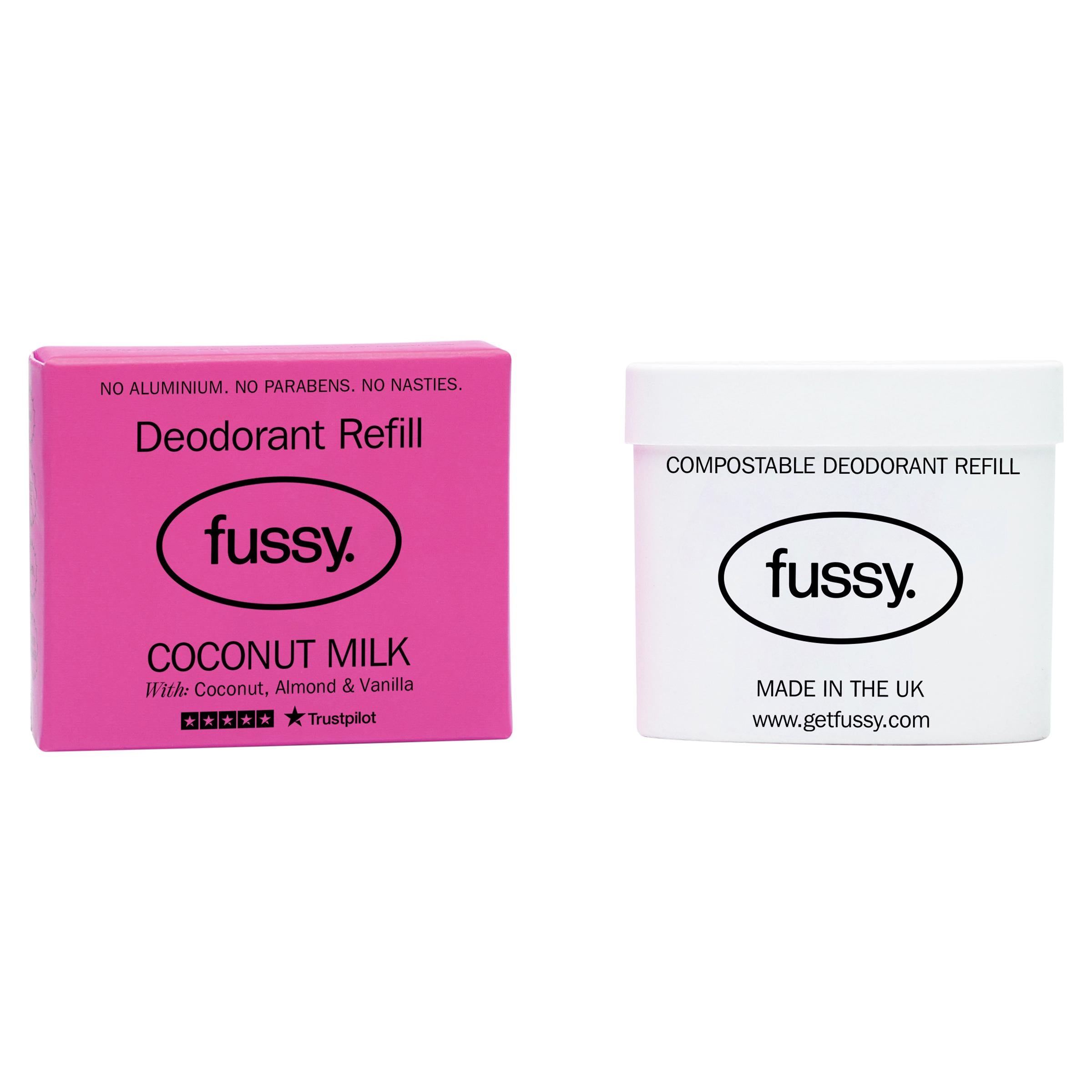 Fussy Coconut Milk Natural Deodorant Refill 40g - British product