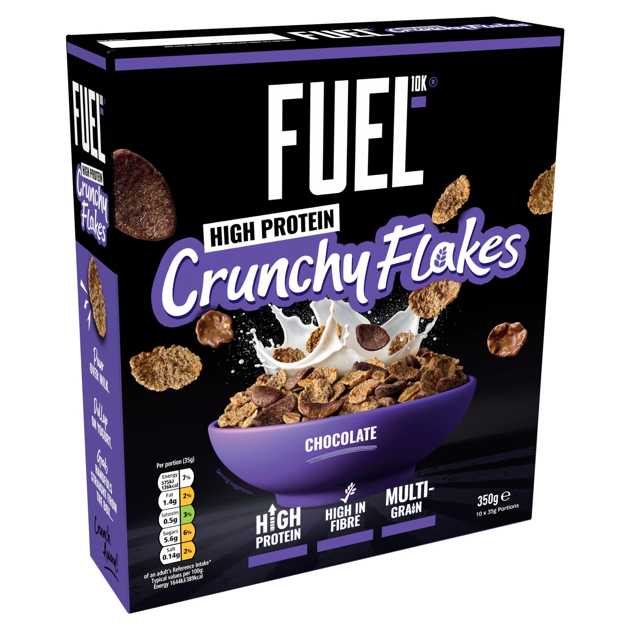 FUEL10K Chocolate Multigrain Flakes 350g - British product