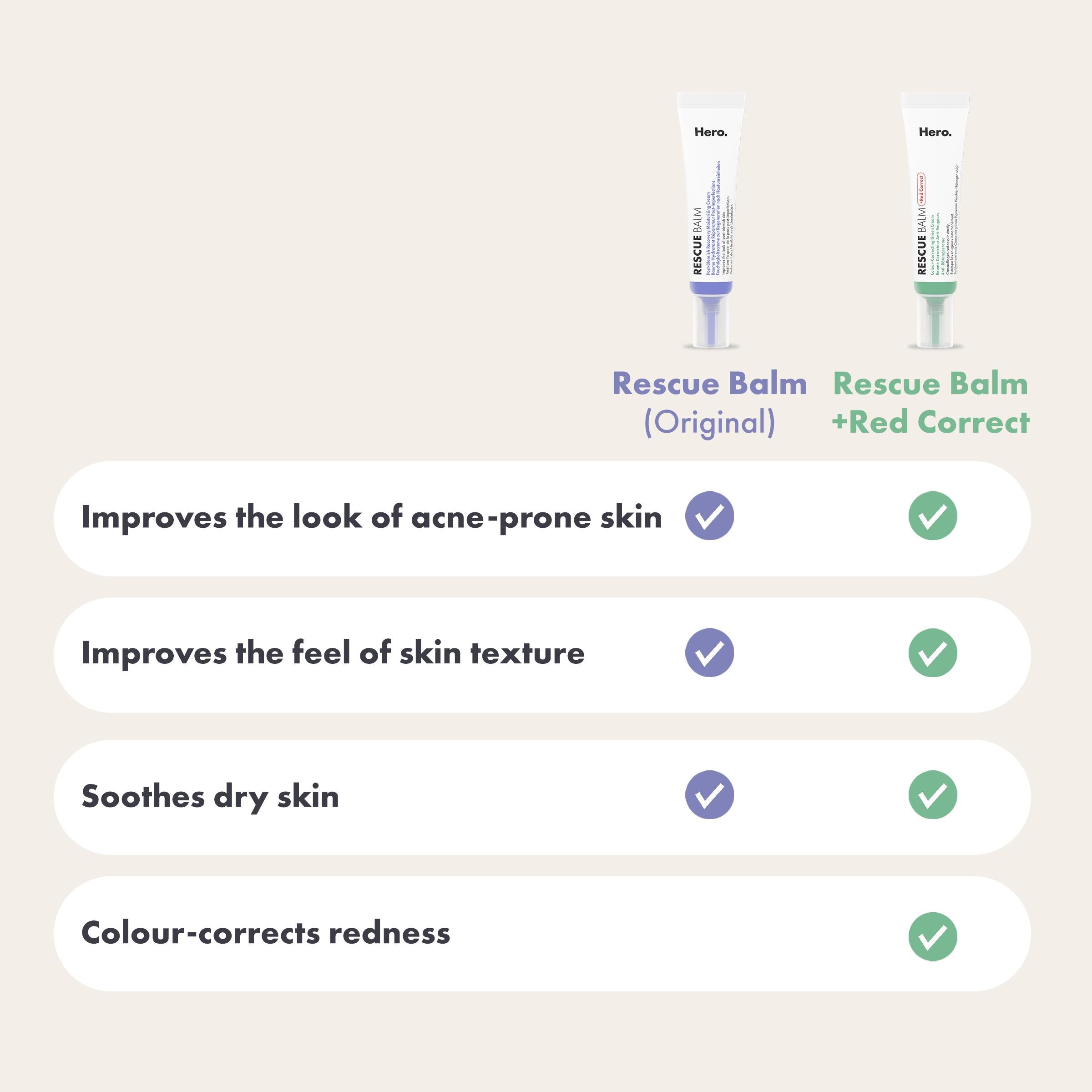 Hero Rescue Balm 15ml colour-correcting cream - British product