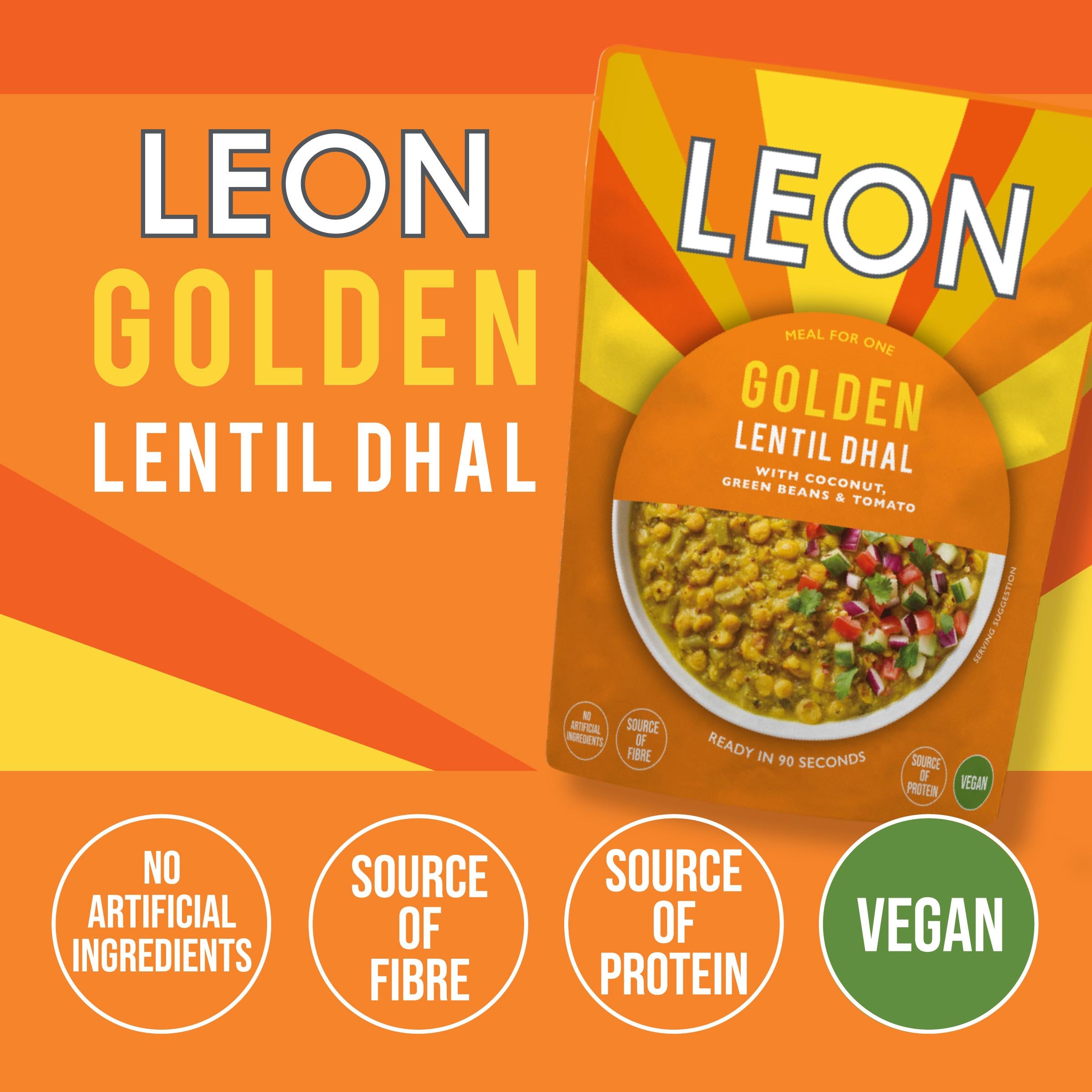 LEON golden lentil dhal 250g, imported from the UK