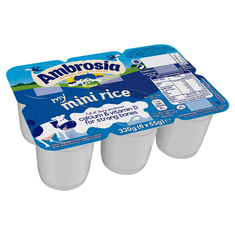 Ambrosia My Mini rice pudding pots 6x55g (British brand)