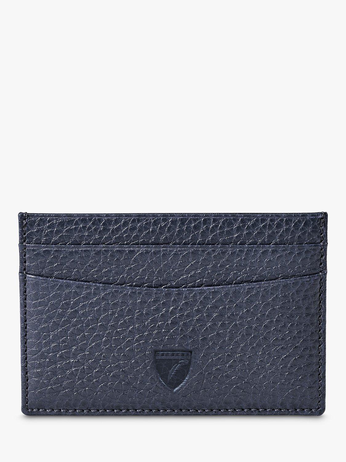 Aspinal of London pebble leather slim credit card case, UK version
