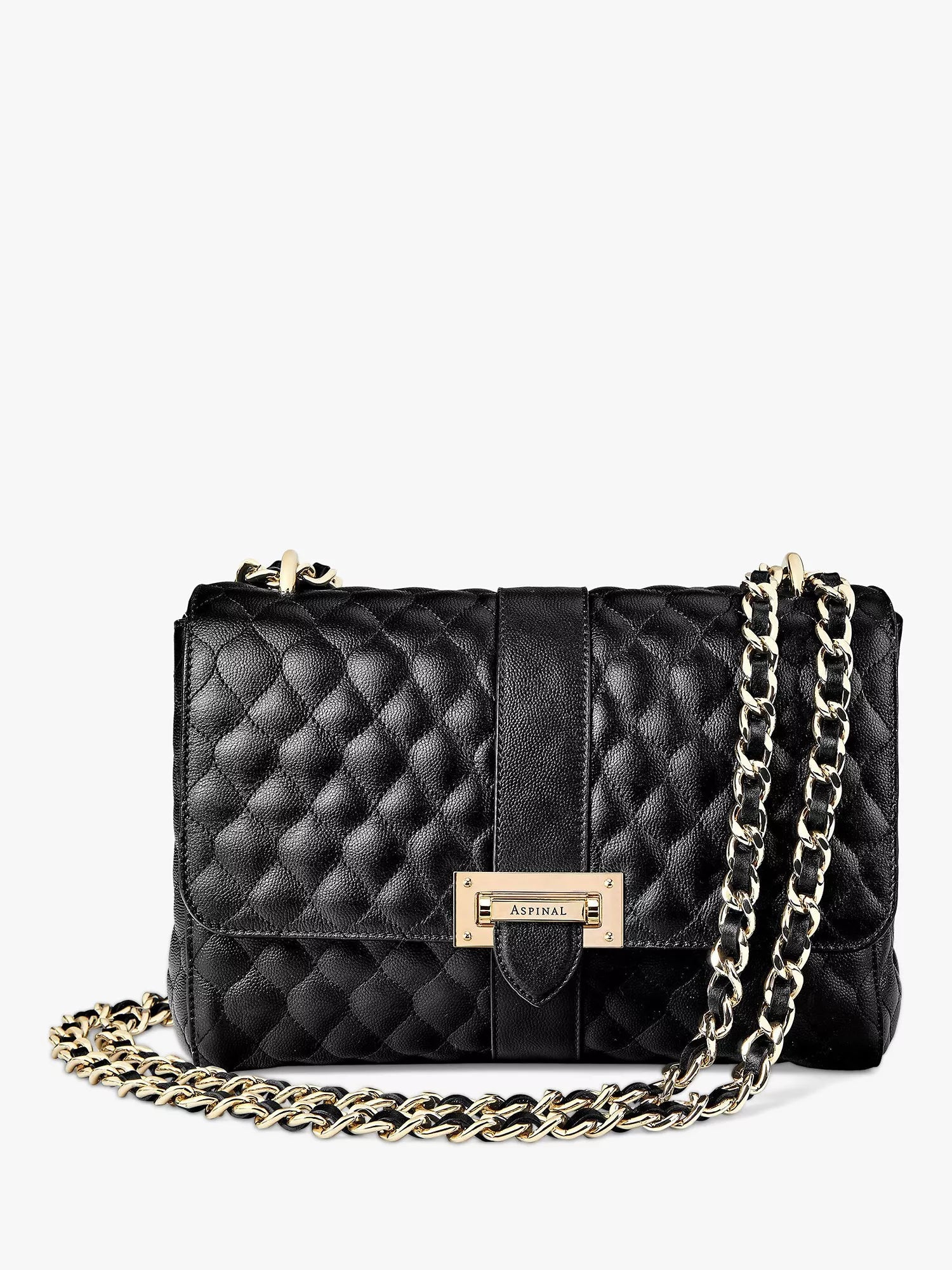 Aspinal of London Lottie Large Quilted Pebble Leather Shoulder Bag