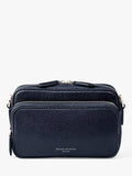 Aspinal of London East West pebble leather messenger bag (British brand)
