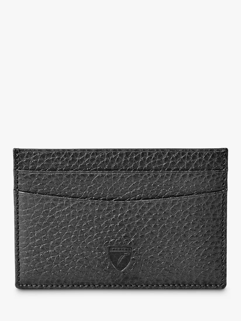 Aspinal of London pebble leather slim credit card case, UK version
