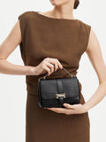 Aspinal of London Lottie small pebble leather shoulder bag, imported from the UK