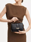 Aspinal of London Lottie small pebble leather shoulder bag, imported from the UK