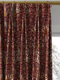 Morris & Co. Snakeshead curtains or roman blind claret/gold made to measure, imported from the UK