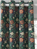 Morris & Co. Compton curtains indigo green floral pattern, made to measure - British product