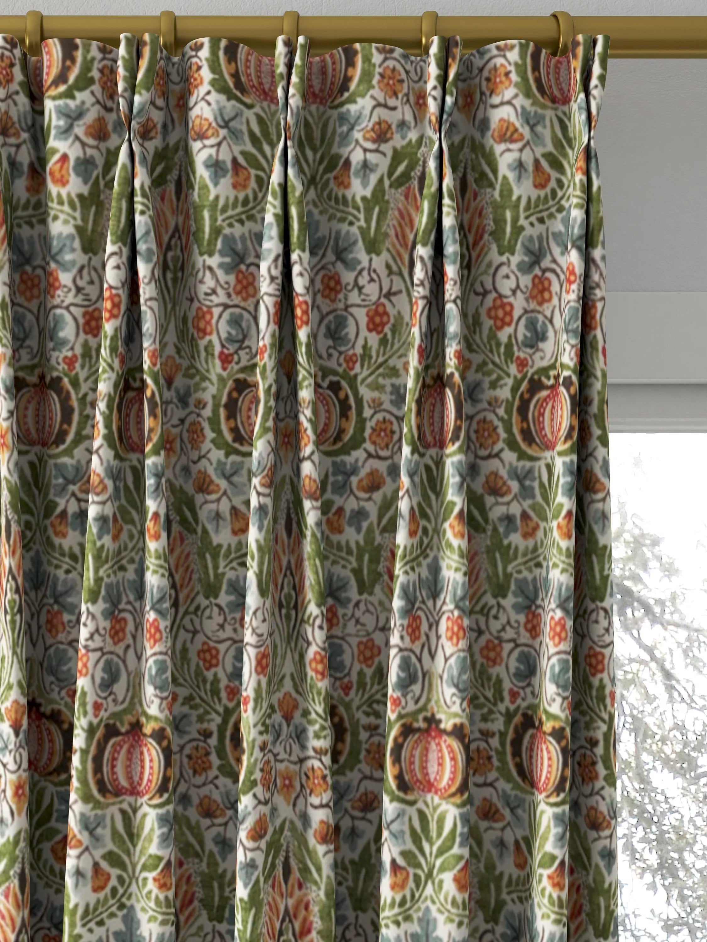 Morris & Co. Little Chintz fabric olive ochre (British brand)