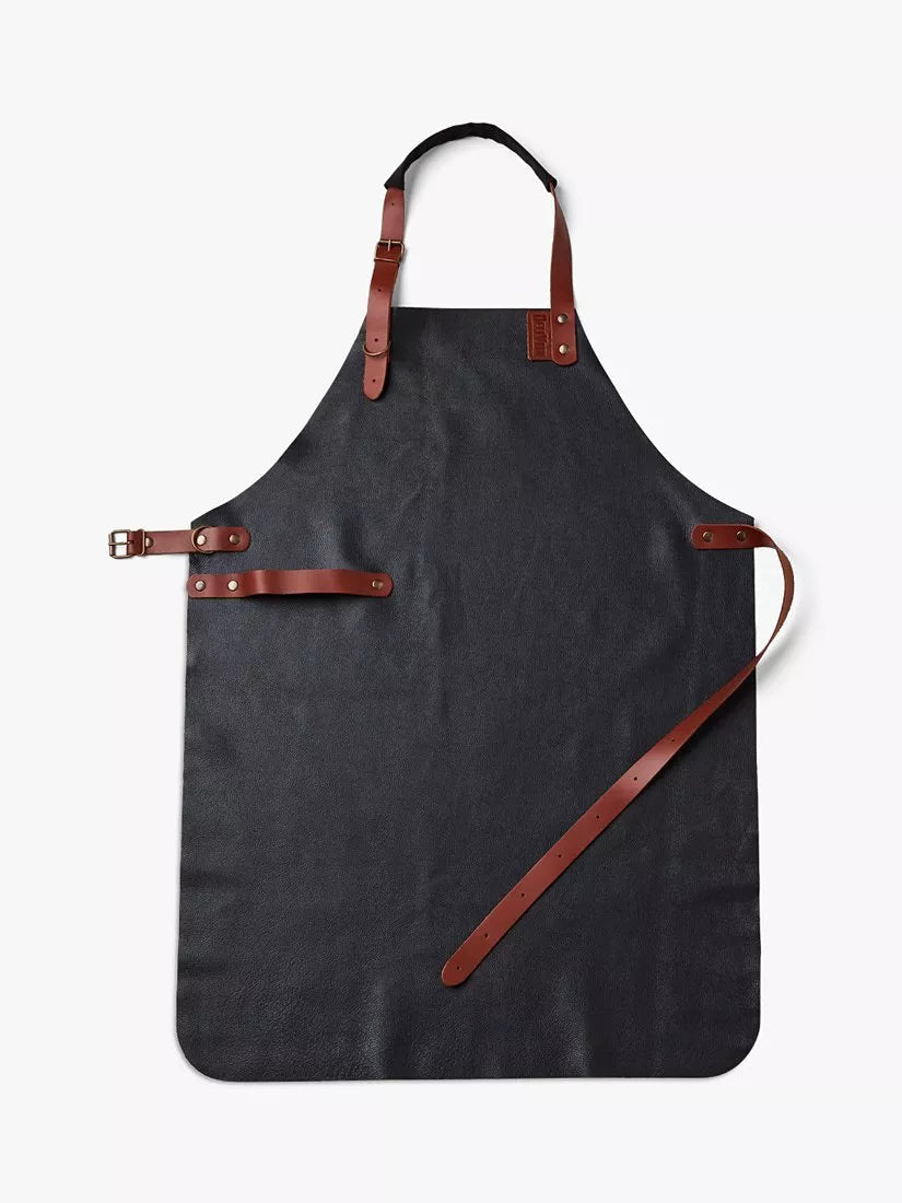 DeliVita leather apron brown, imported from the UK