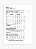 Simplicity sleepwear sewing pattern S9218 - British product