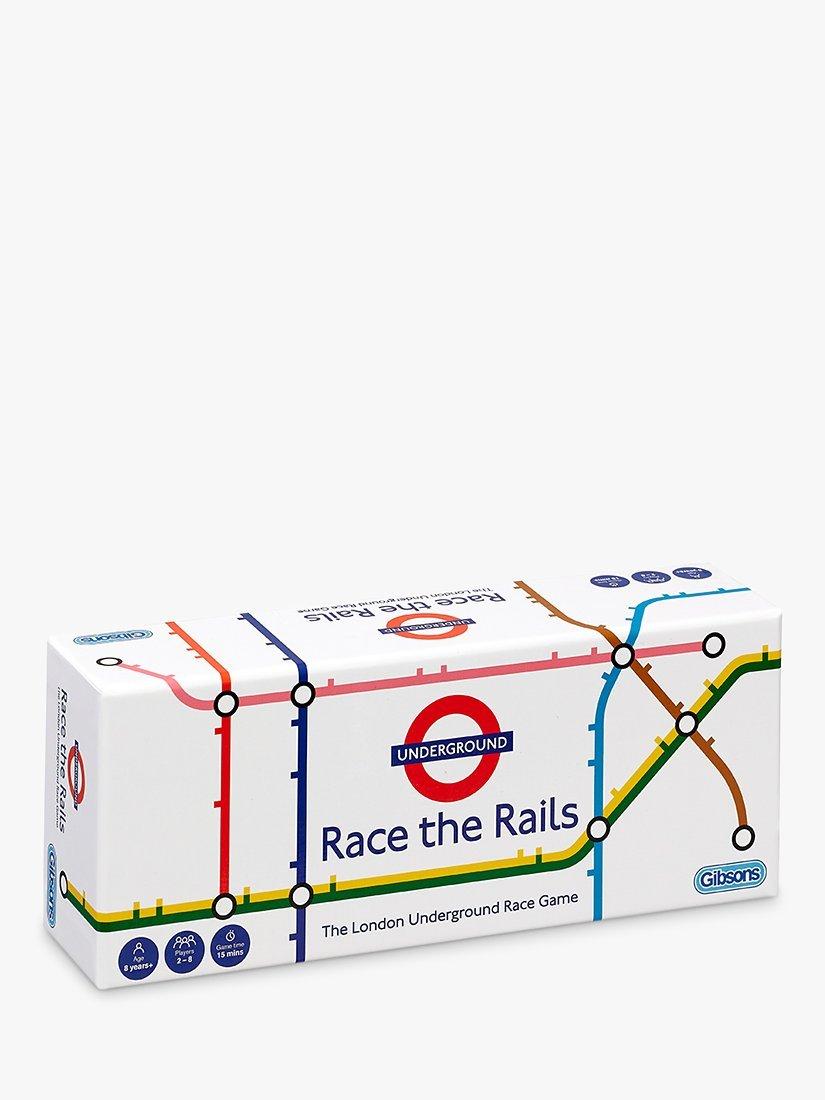 Gibsons Race The Rail board game featuring London Underground racing, UK version