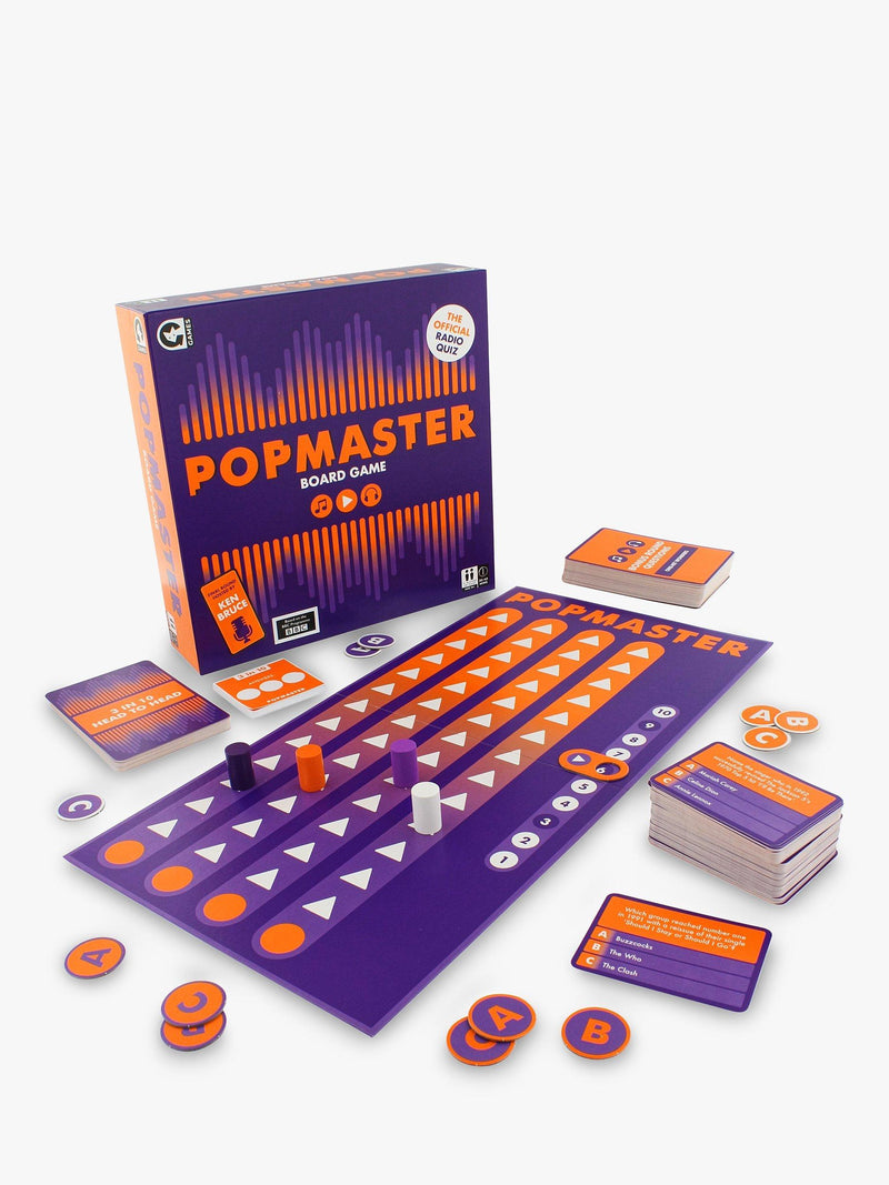 Ginger Fox Popmaster Music Trivia Board Game, UK version