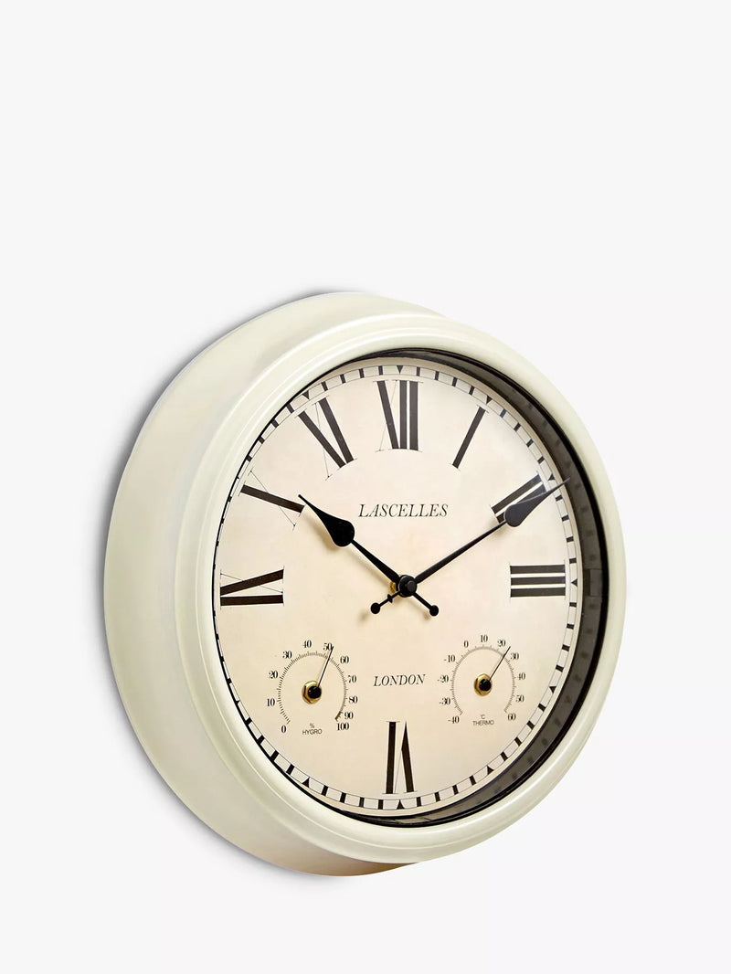 Lascelles Roman Numeral outdoor wall clock 36cm (British brand)