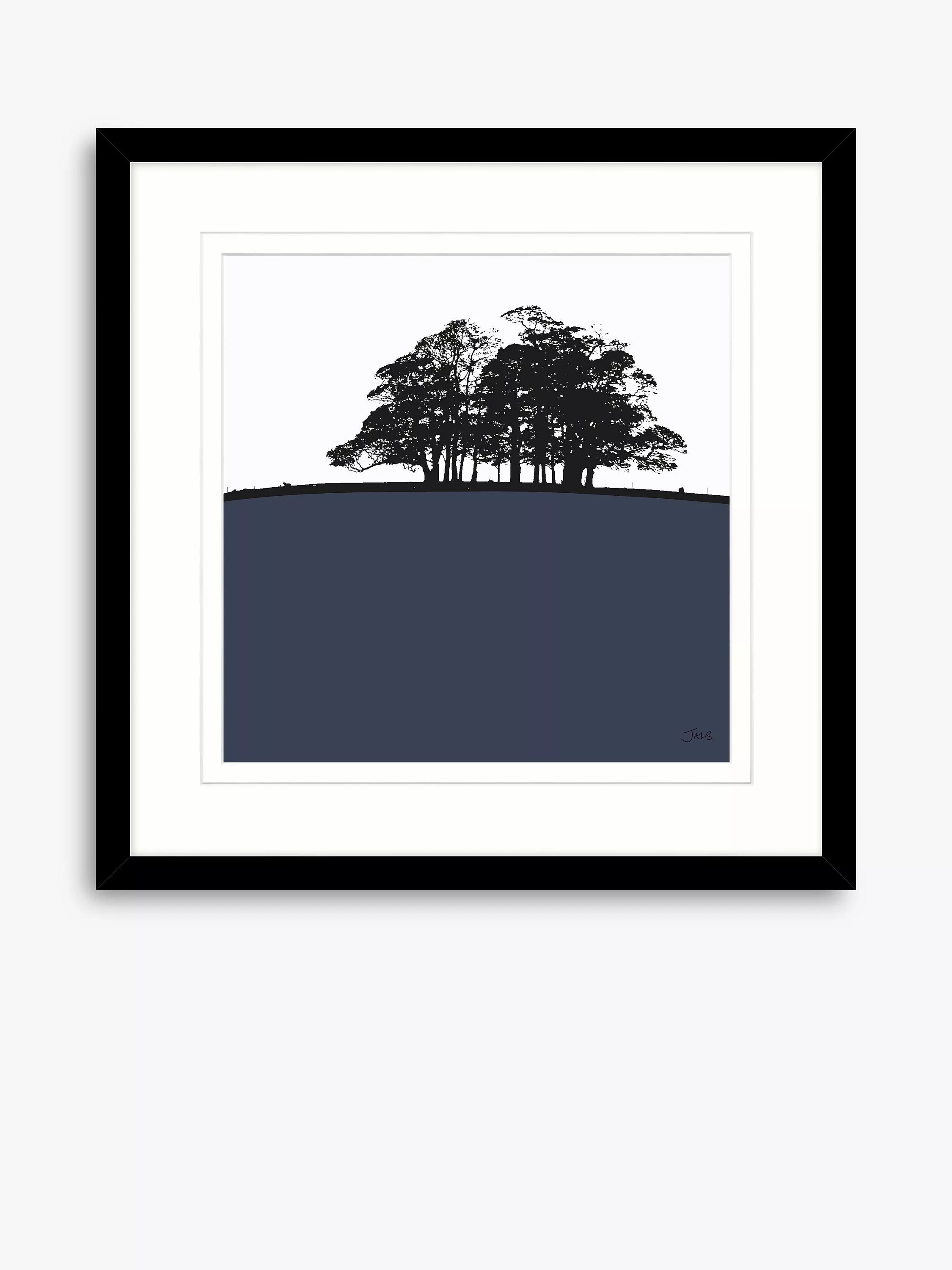 John Lewis Trough of Bowland framed print navy 54.5cm, imported from the UK