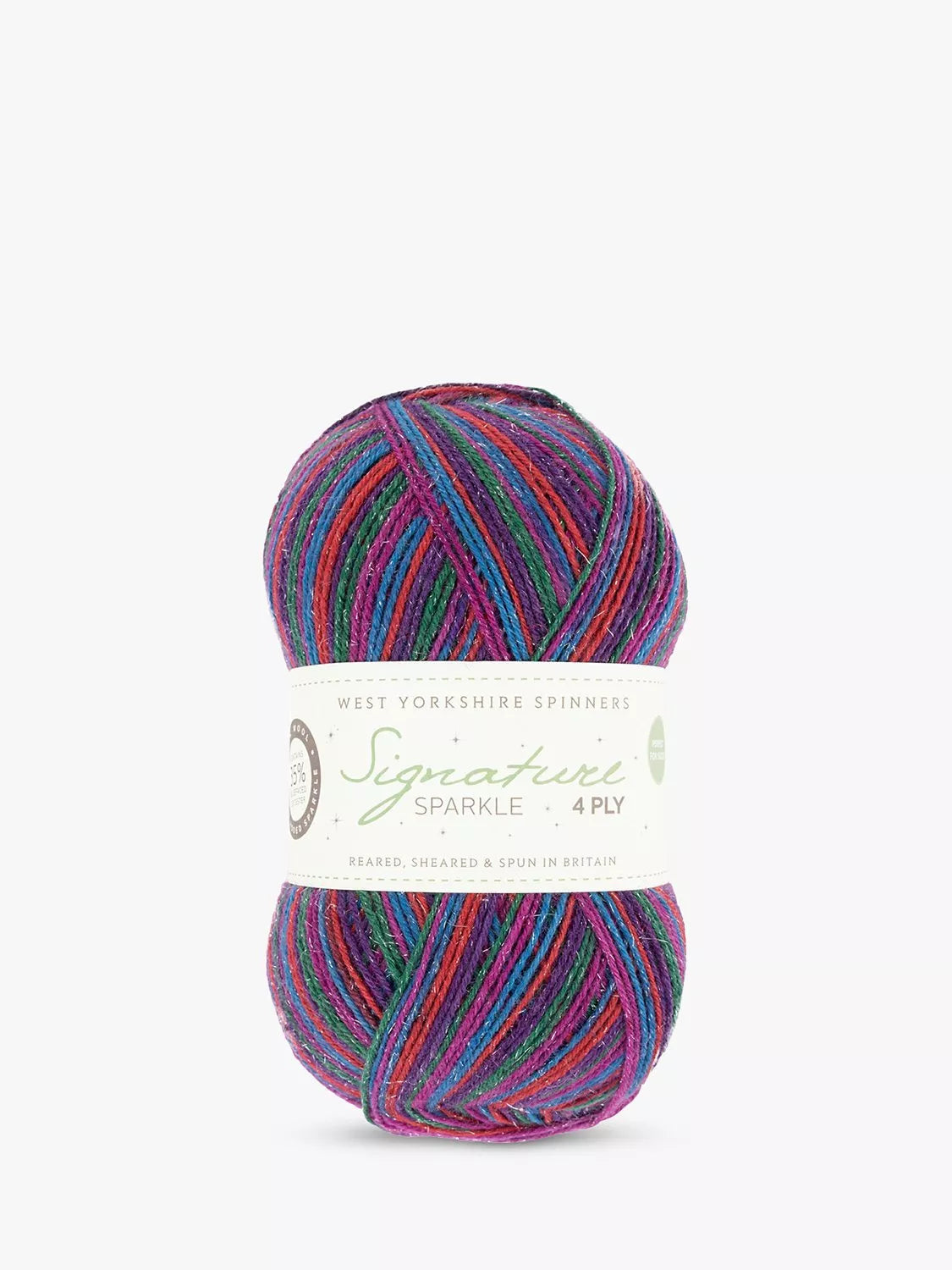 West Yorkshire Spinners sparkle 4 ply knitting yarn, 100g ball (British brand)