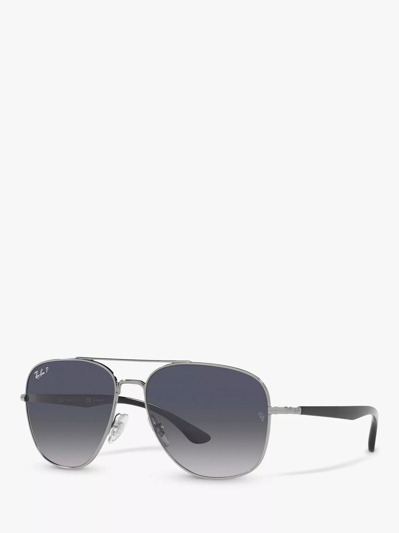 Ray-Ban RB3683 square polarized sunglasses, imported from the UK
