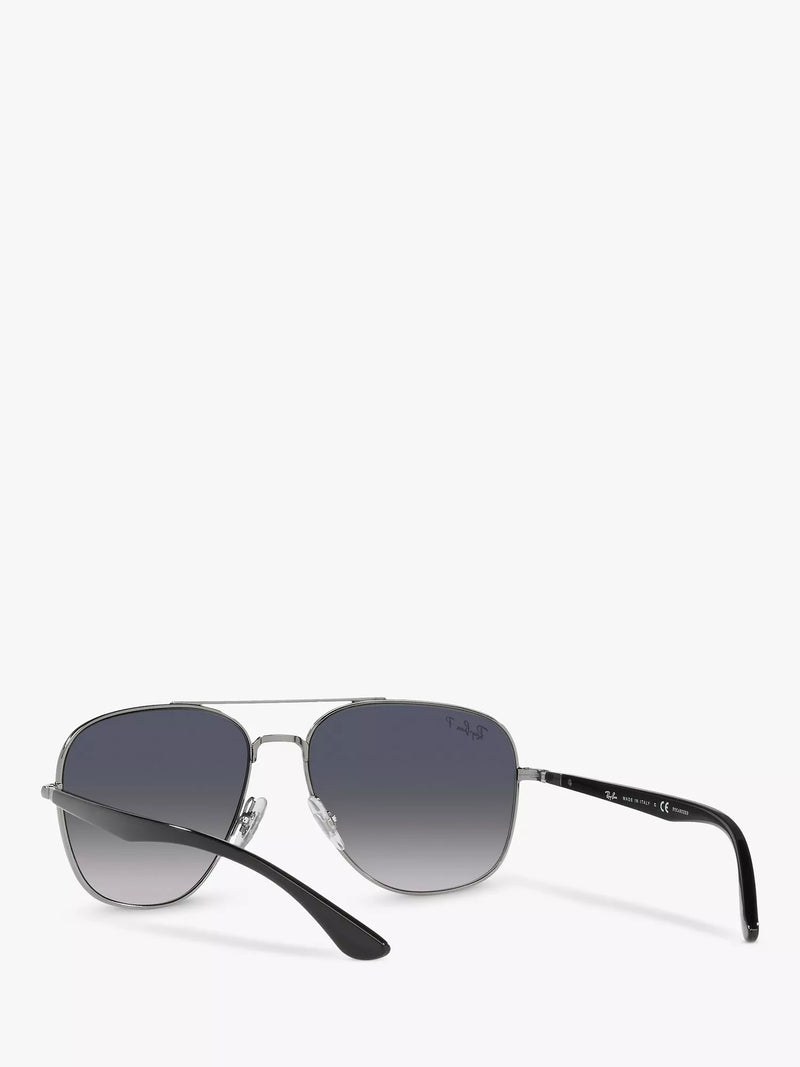 Ray-Ban RB3683 square polarized sunglasses, imported from the UK