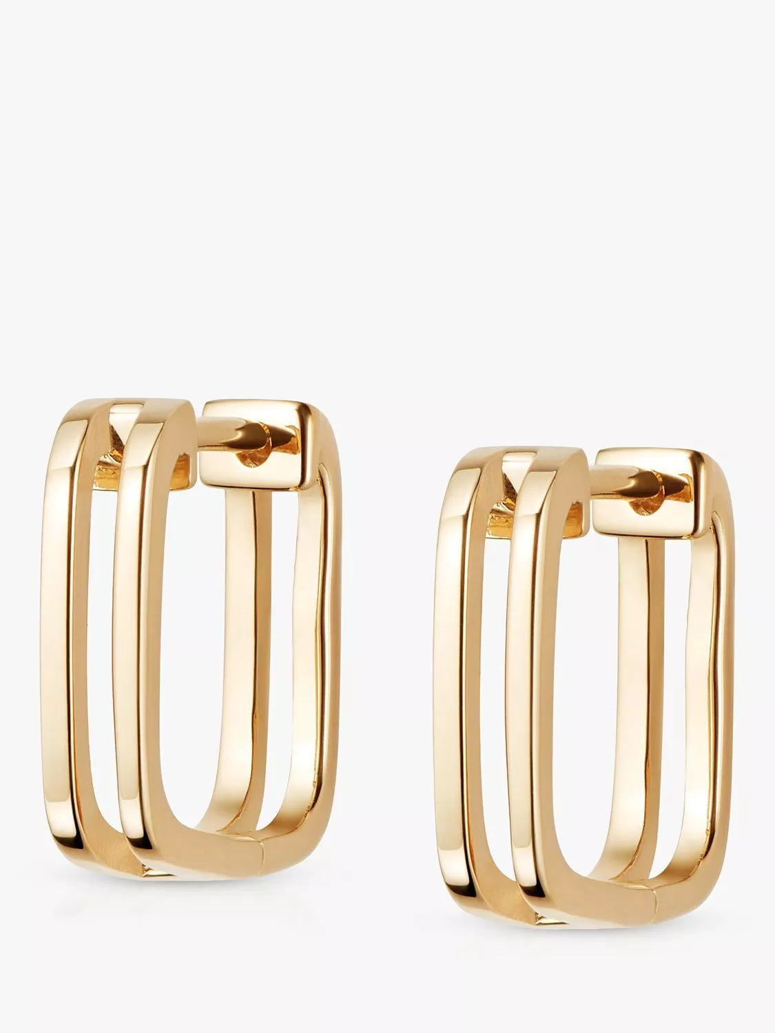 Daisy London Rupi huggie hoop earrings in gold plated vermeil - British product
