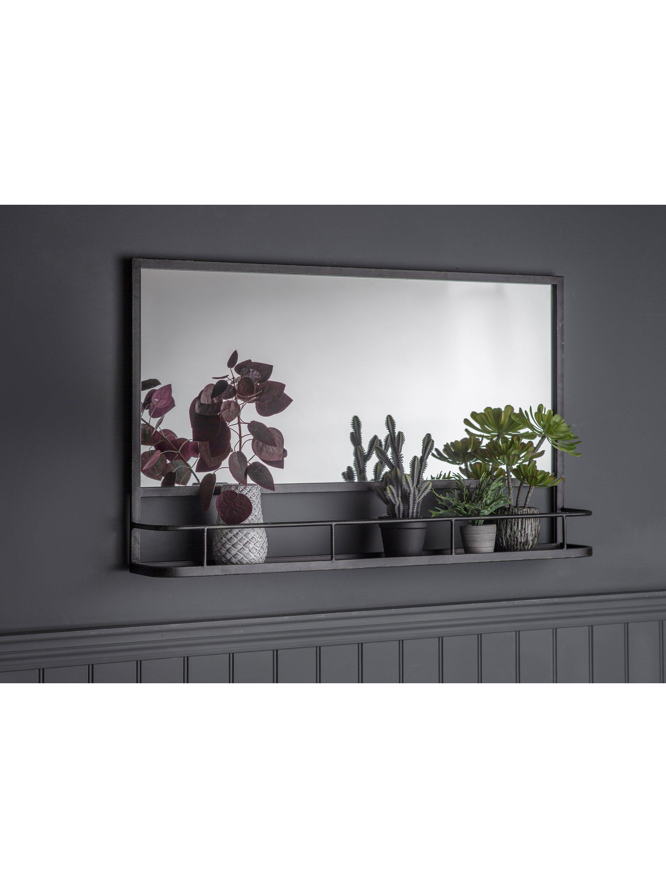 Gallery Direct Emerson metal frame shelf mirror 63x106cm (British brand)