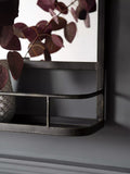 Gallery Direct Emerson metal frame shelf mirror 63x106cm (British brand)