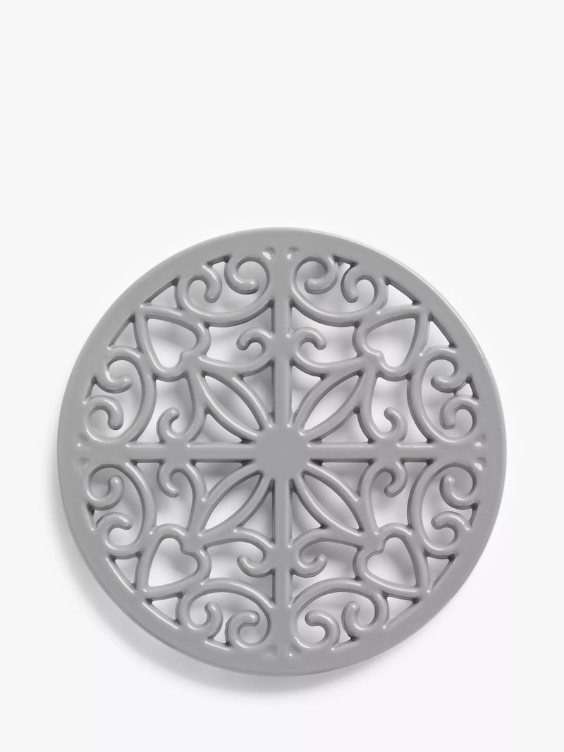 John Lewis cast iron trivet 20.5cm grey, UK version