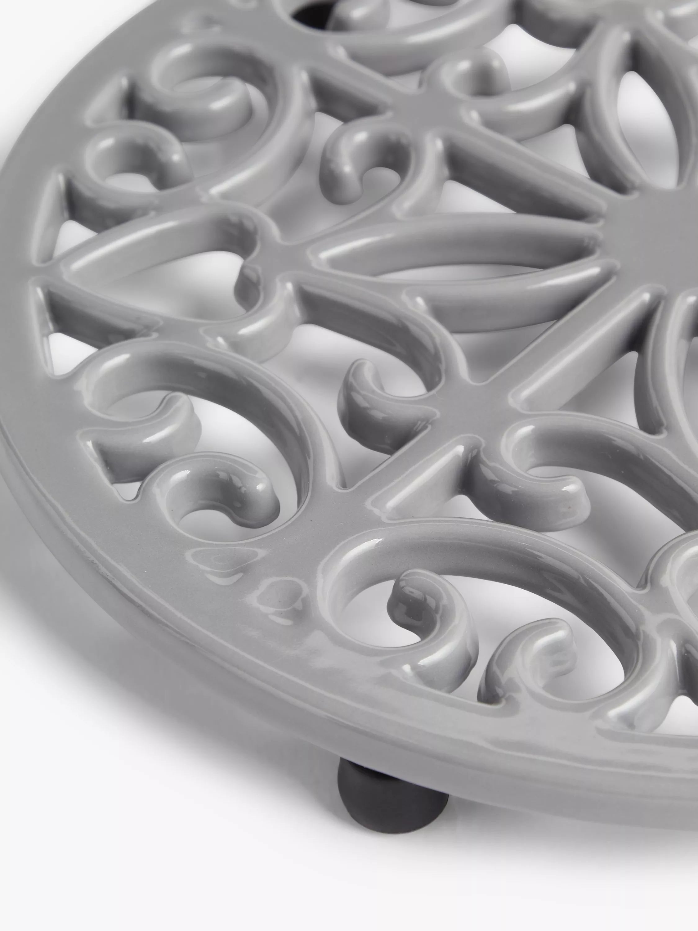 John Lewis cast iron trivet 20.5cm grey, UK version