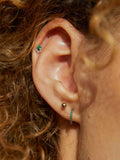 Astrid & Miyu cubic zirconia huggie hoop earrings, imported from the UK