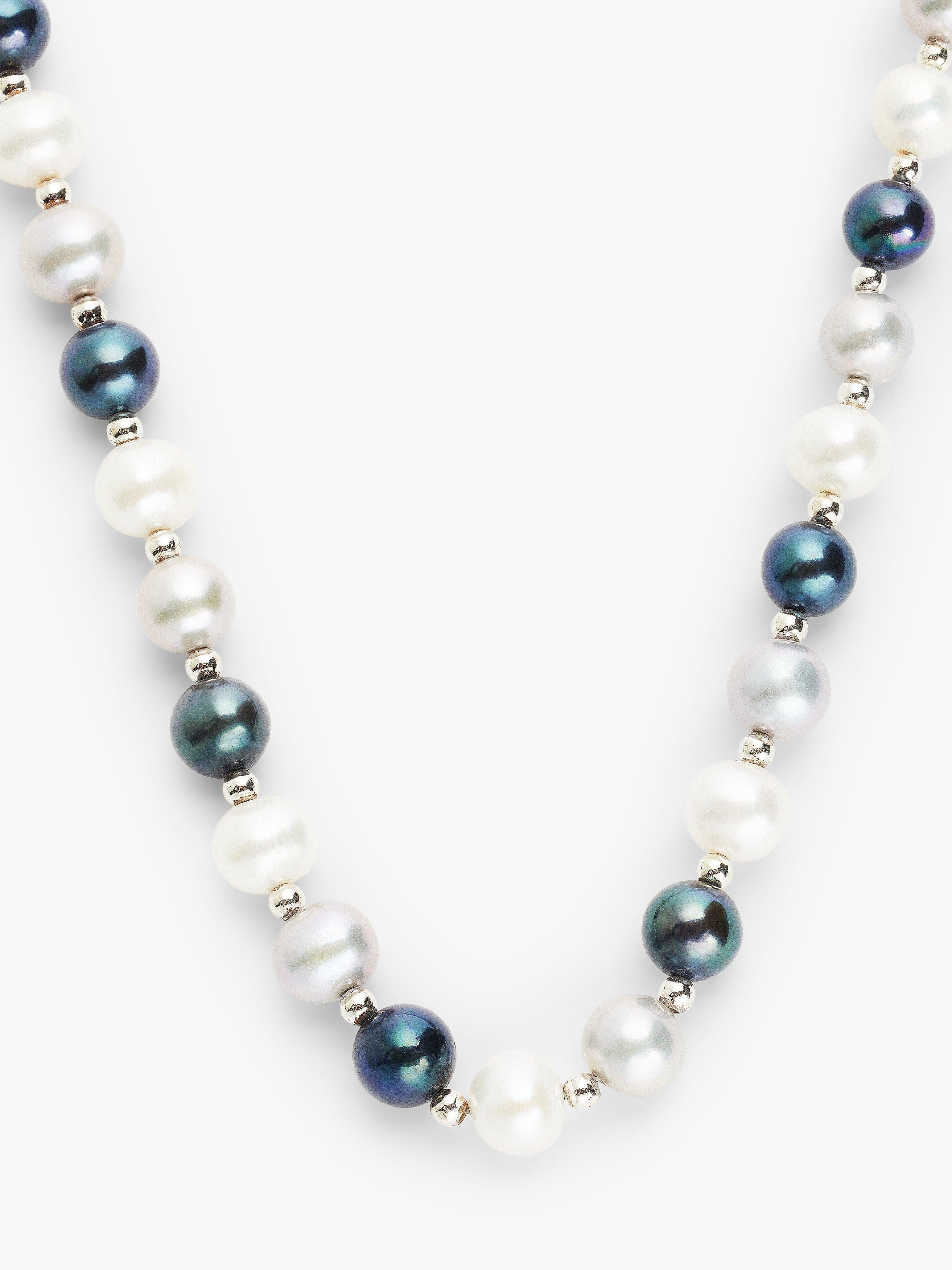 Lido pearl necklace peacock white - British product