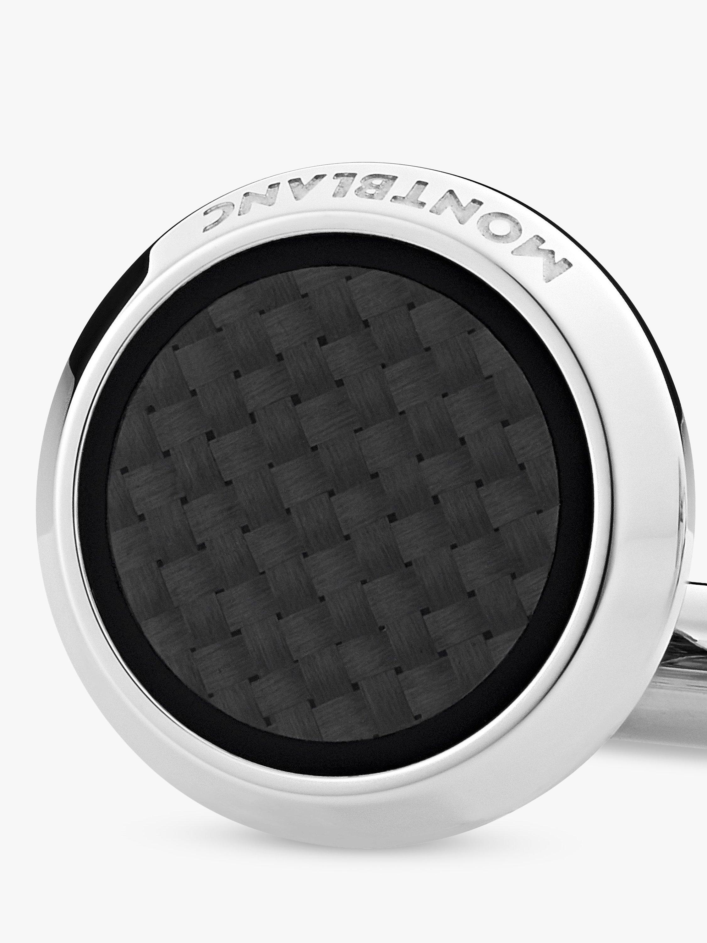 Montblanc Extreme 2.0 round cufflinks silver and black, UK version