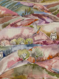 Voyage Ambleside furnishing fabric printed countryside scene cotton linen (British brand)