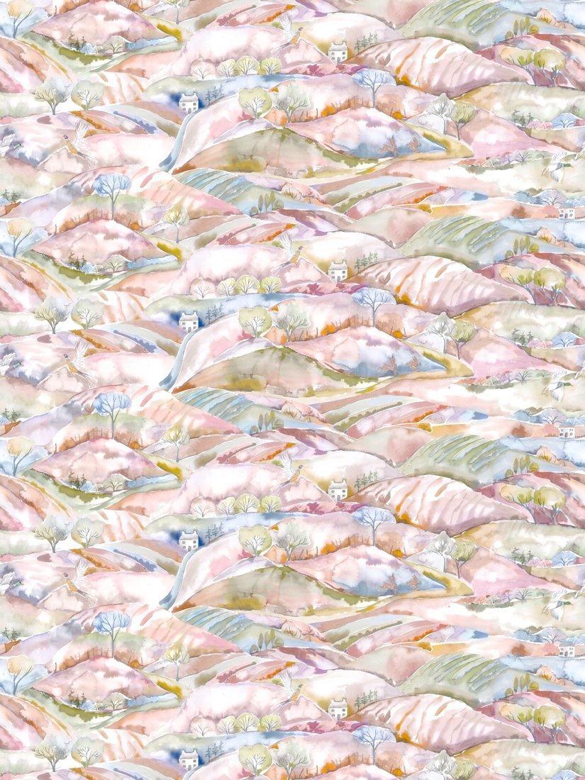 Voyage Ambleside furnishing fabric printed countryside scene cotton linen (British brand)