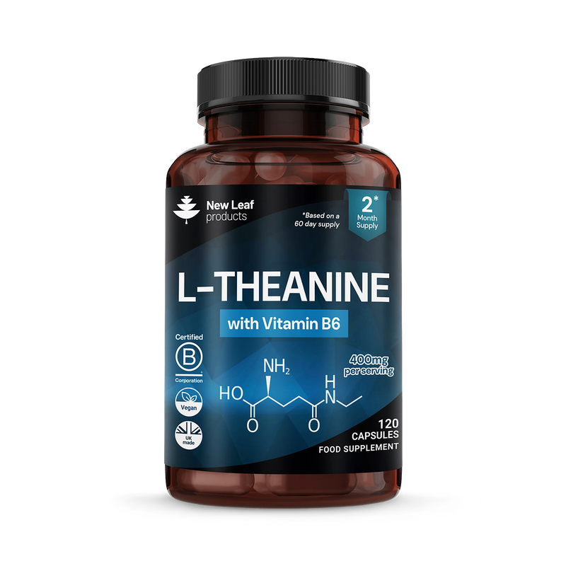 New Leaf L-Theanine 120 capsules (British brand)