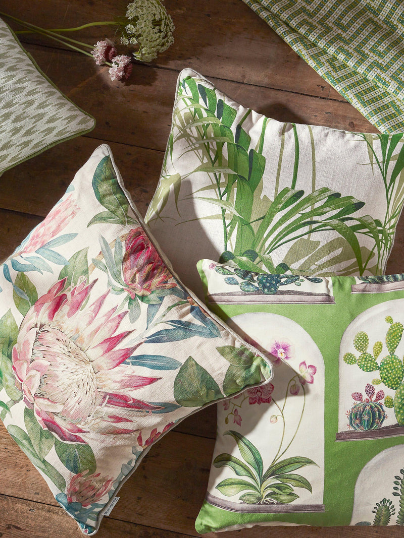 Sanderson Palmhouse leafy frond cushion (British brand)