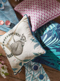 Sanderson lemur cushion blue 43cm, UK version