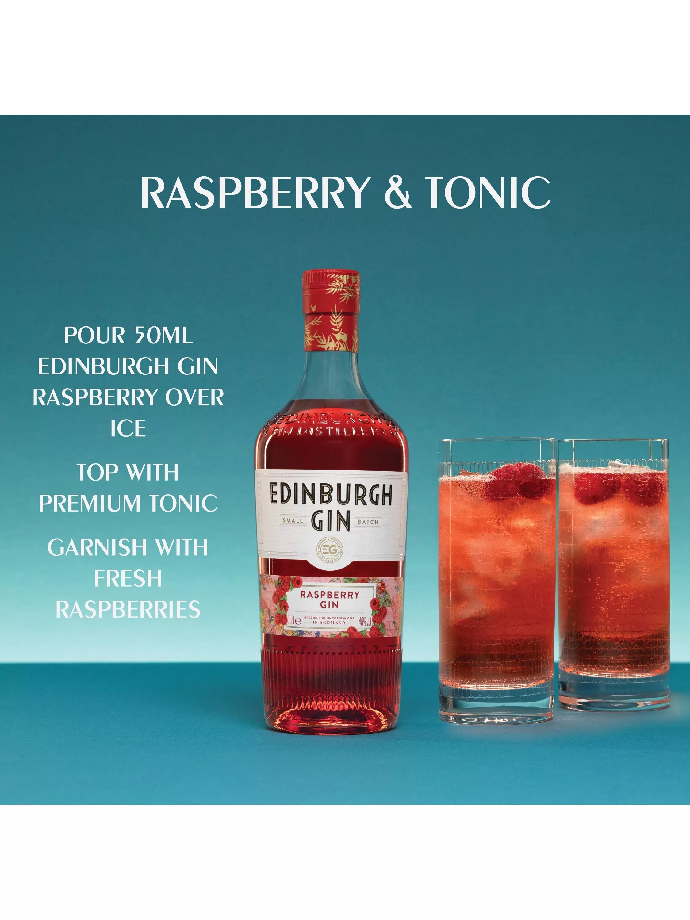 Edinburgh Gin Raspberry Gin 70cl - British product