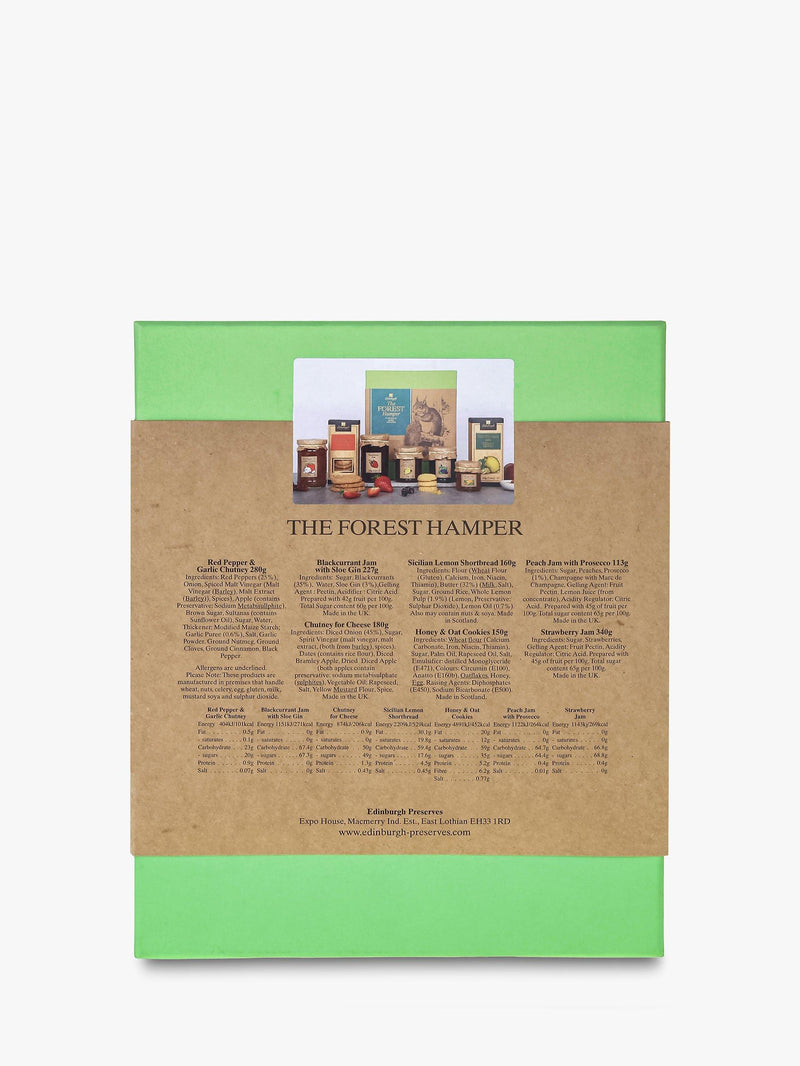 Edinburgh Preserves gift hamper with assorted preserves and biscuits - British product