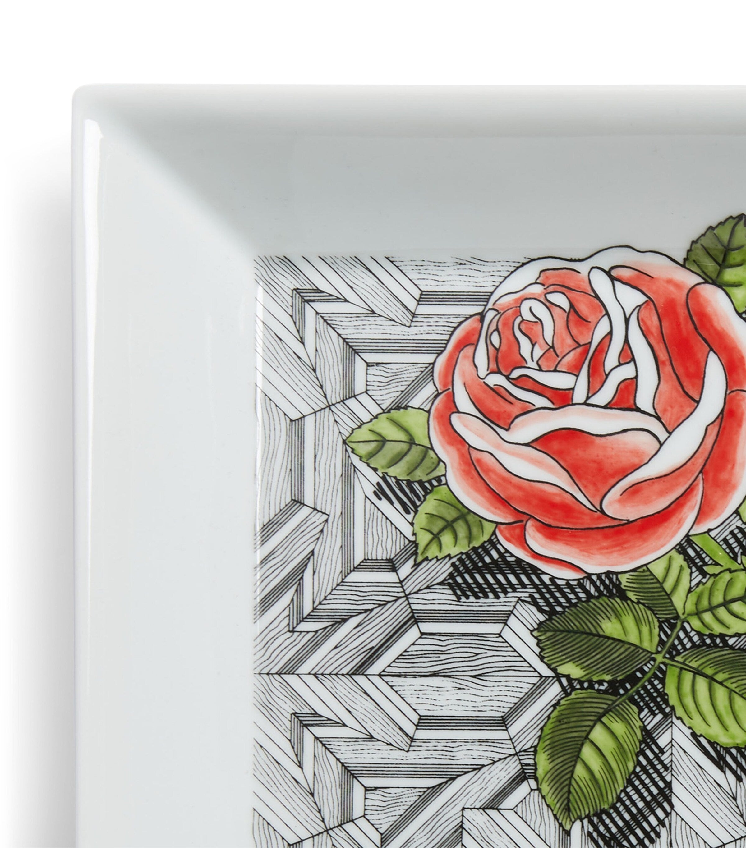 Fornasetti Musciarabia con rose square plate 20cm x 20cm - British product
