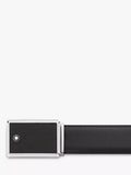 Montblanc rectangular leather belt in black - UK version