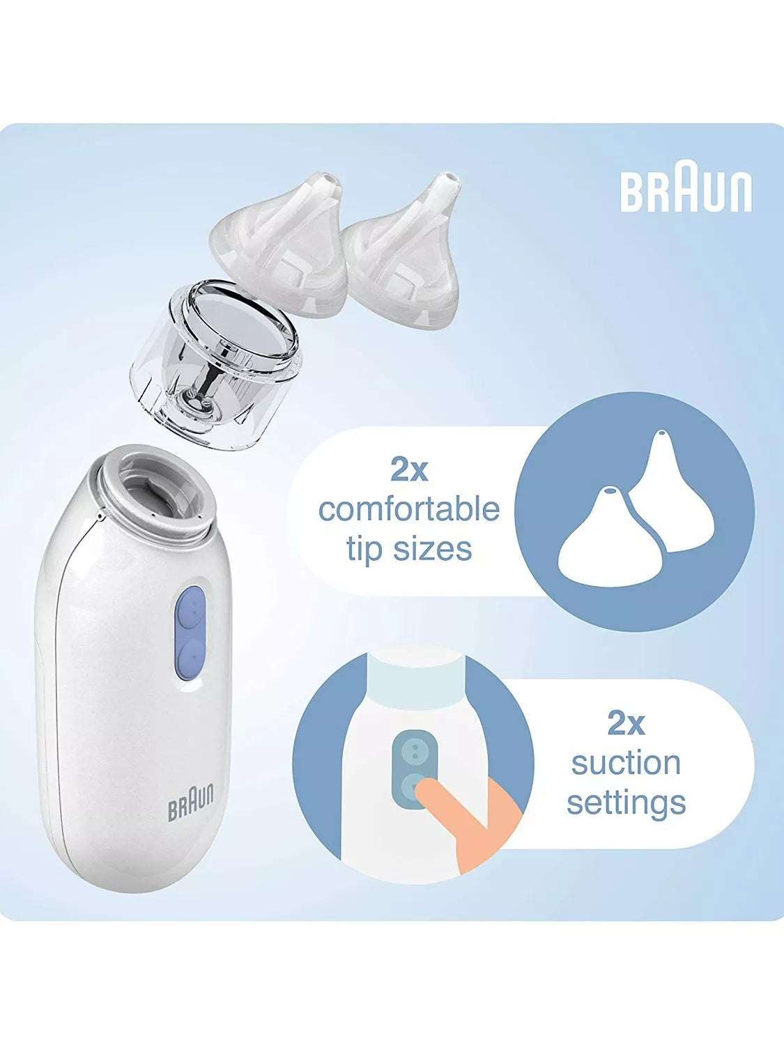 Braun electric nasal aspirator for babies, UK version