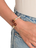 Be-Jewelled Baltic amber two-tone cuff bracelet, UK version